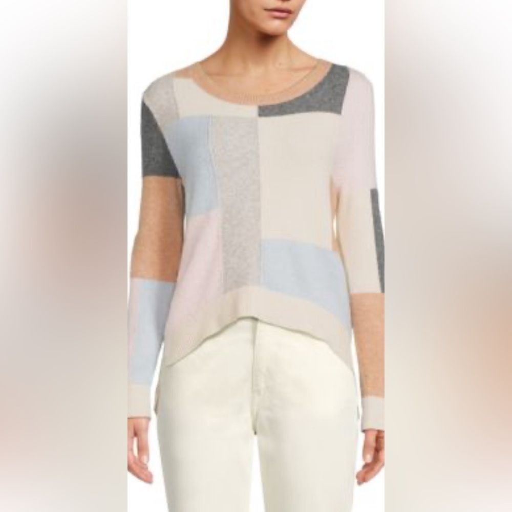 Adam Lippes Colorblock Crew Neck Sweater Size Large